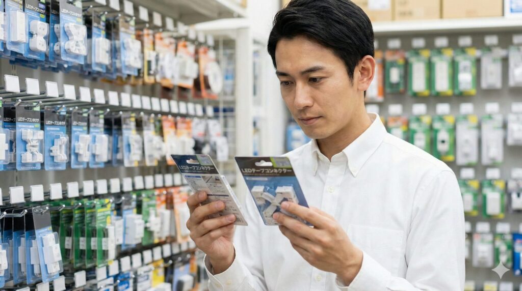 LEDテープ連結コネクタをホームセンターで探す時の注意点