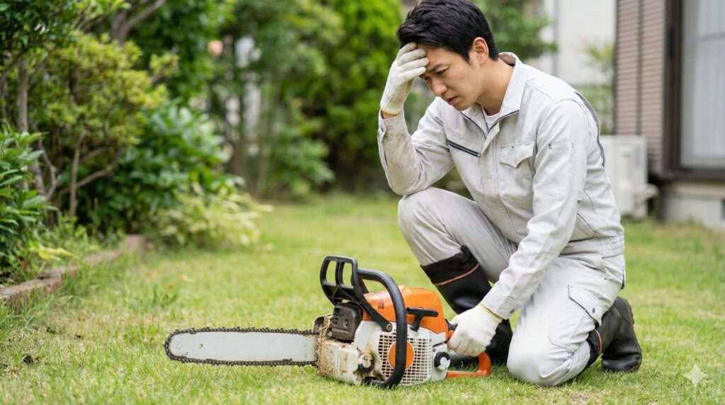 ECHOチェーンソーのエンジンがかからない主な原因