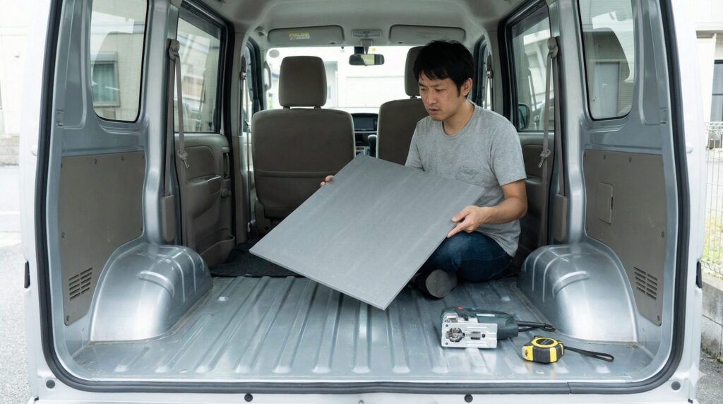 車中泊の床張りDIYでの課題