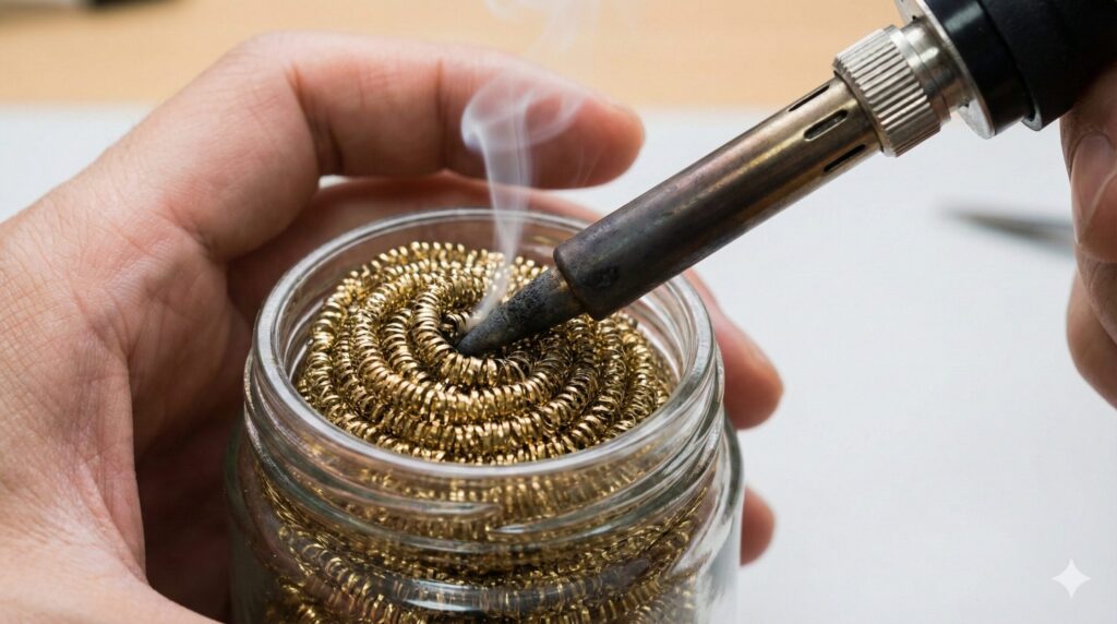 金たわしを活用したメンテナンス方法