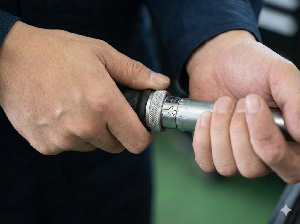 ロック解除から目盛りを合わせる手順