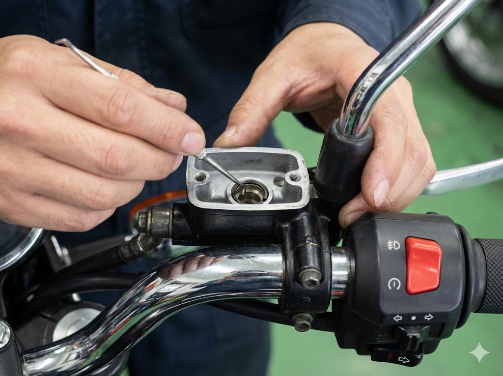 バイク整備やマスターシリンダーの場合