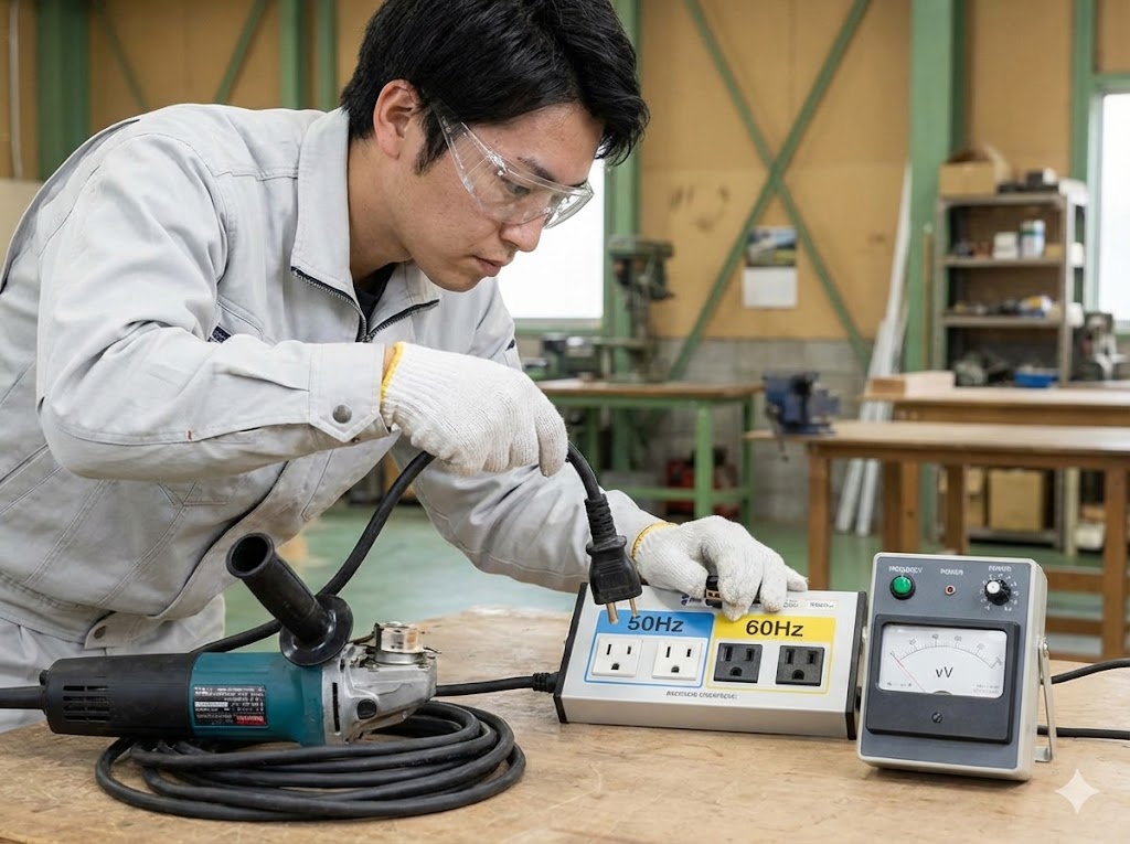 50Hzや60Hzの電動工具を安全に使う対策