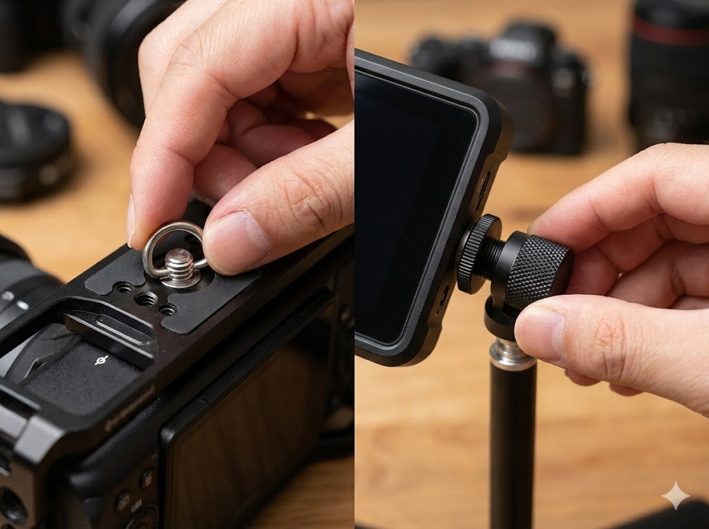 Dリング付きカメラネジやノブ付き変換アダプターの利点