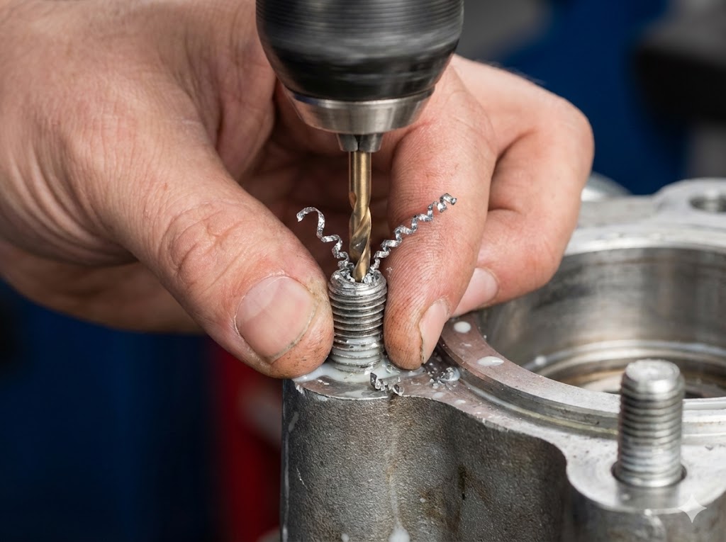 かじり付きに有効な左ねじタップ加工