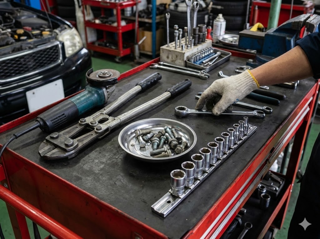 10mmボルトを外す工具の最終手段と管理