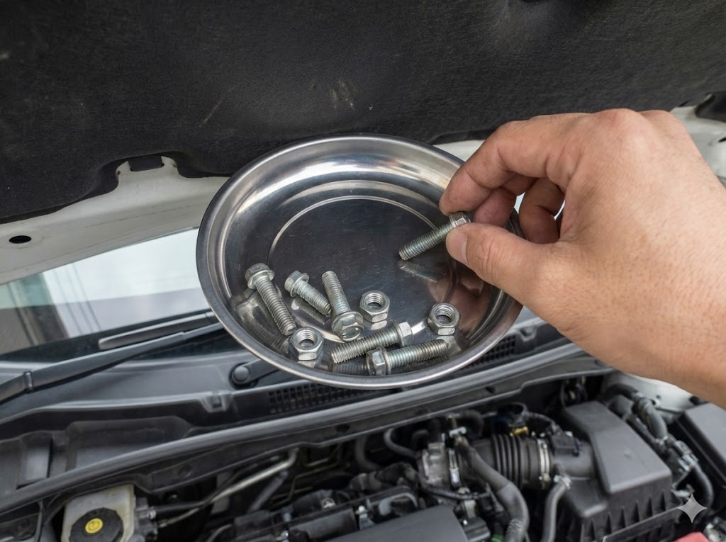 マグネットトレイを用いた部品管理