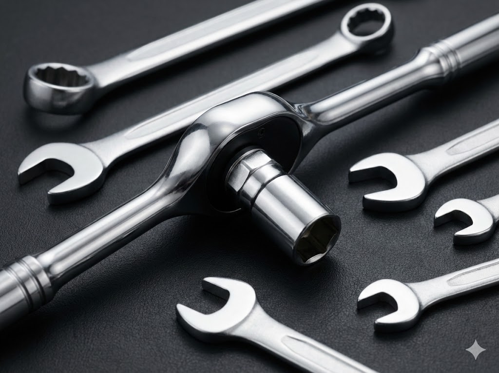 高精度のハンドツールとラチェット
