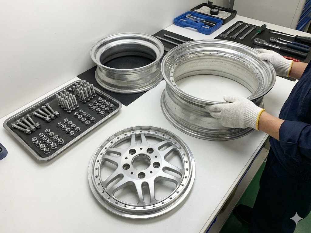 ホイールリバレルの安全な分解手順