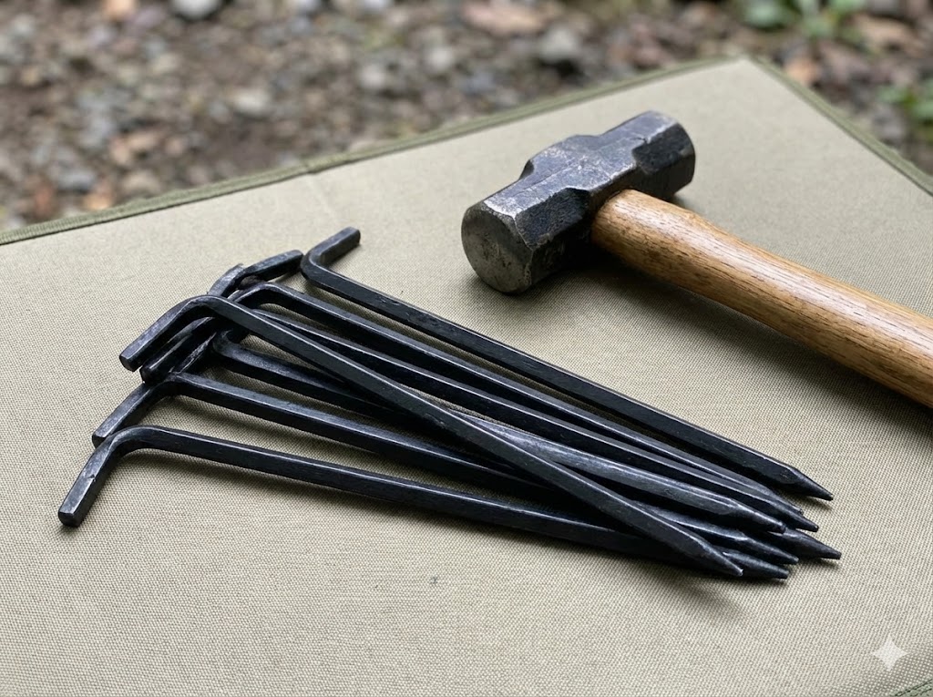 鍛造ペグには鉄製ハンマーを選ぶ