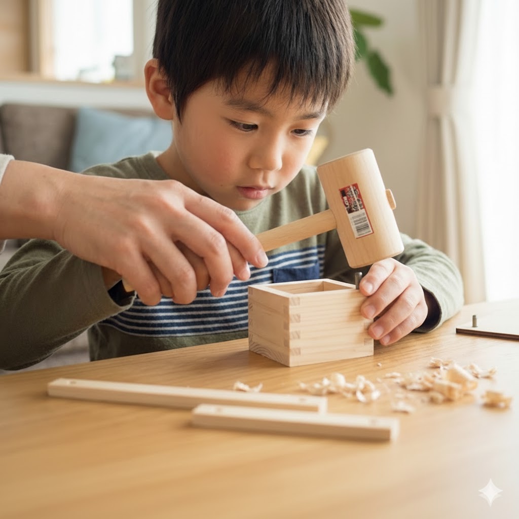 子供やクラフトに木製ミニハンマー