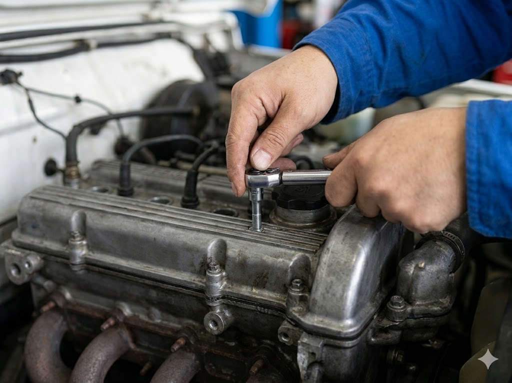 エンジン周辺のデリケートな締め付け