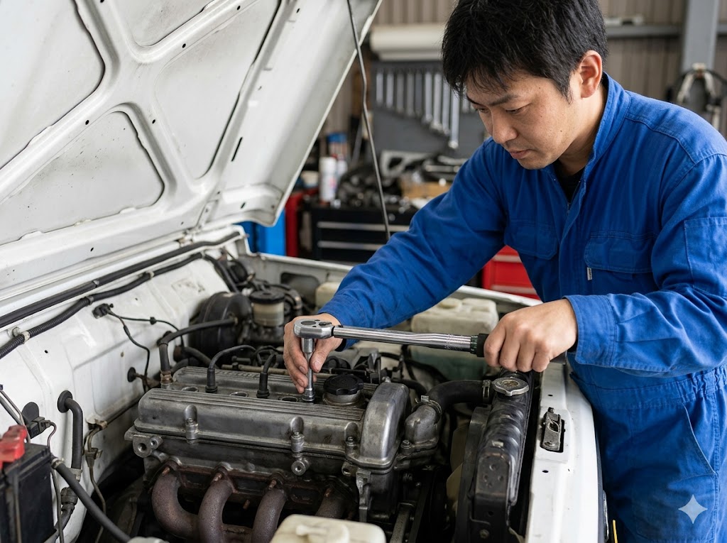 JA11のトルクレンチとエンジン整備